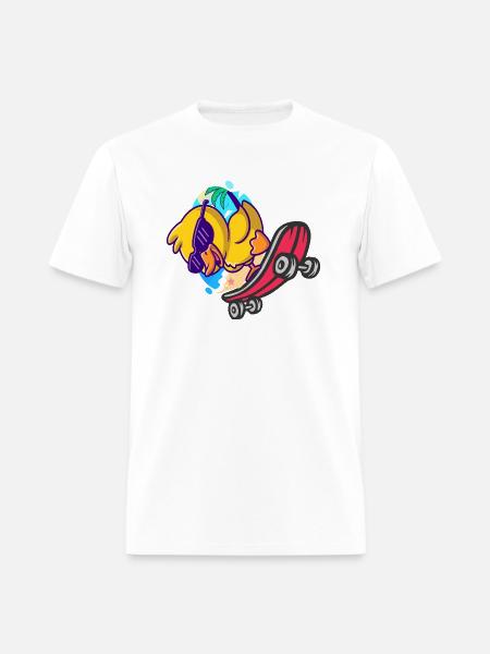 Skateboarding ducky - Men's T-Shirt - white