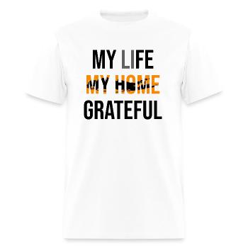Thanksgiving Grateful Long Island Design - Men's T-Shirt - white - Front - Jose (178cm)