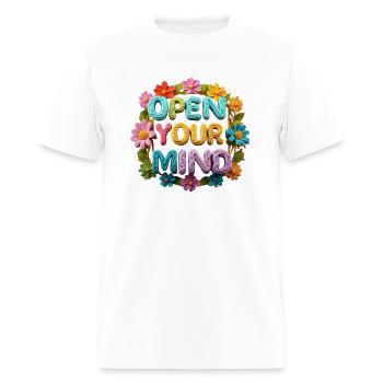 Open Your Mind - Men's T-Shirt - white - Front - Jose (178cm)