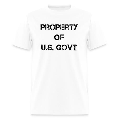 PROPERTY OF U.S. GOVT, black captureit - Men's T-Shirt