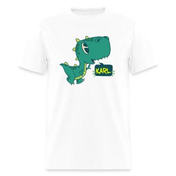 KARL - Lovely boys name with cute dino - Men's T-Shirt - white - Front - Jose (178cm)