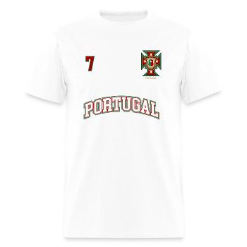 Portugal Number 7 Soccer Team Sports Portuguese Fl - Men's T-Shirt - white - Front - Jose (178cm)