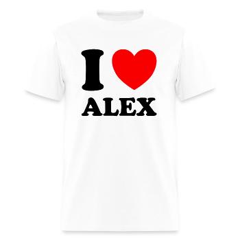 I Love Alex - Men's T-Shirt - white - Front - Jose (178cm)