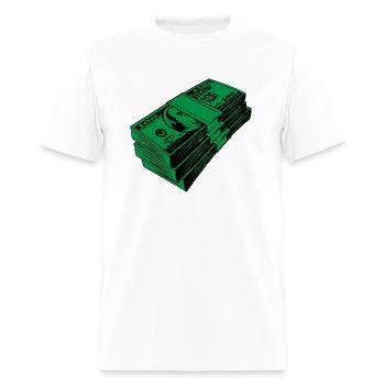 Benjamins Money Stack, Money - Men's T-Shirt - white - Front - Jose (178cm)