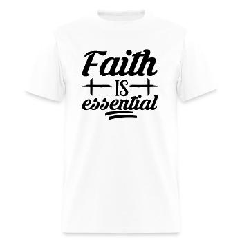 Faith is essential, christian, Faith - Men's T-Shirt - white - Front - Jose (178cm)