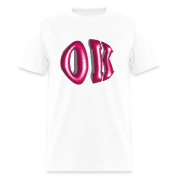OK - Men's T-Shirt - white - Front - Jose (178cm)