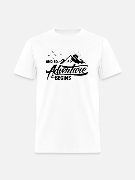 AND SO Adventure BEGINS - Men's T-Shirt - white