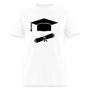Graduation, Graduate, Diploma - Men's T-Shirt - white - Front - Jose (178cm)