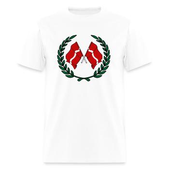 Flags Latvia in laurel wreath - Men's T-Shirt - white - Front - Jose (178cm)