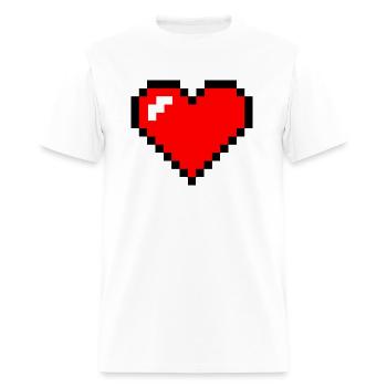 Pixel Heart - Men's T-Shirt - white - Front - Jose (178cm)