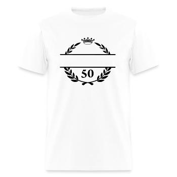 Couronne de laurier et couronne avec le numéro 50 - T-shirt Homme - blanc - Devant - Jose (178cm)