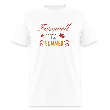 Colorful farewell to Summer Autumn Quote - Men's T-Shirt - white - Front - Jose (178cm)