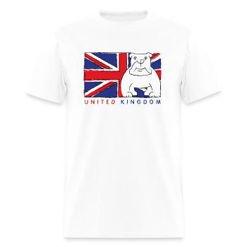 Union Jack Bulldog - Men's T-Shirt - white - Front - Jose (178cm)