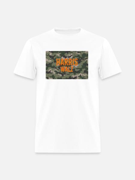 Harris Walz Camo Logo - Men's T-Shirt - white
