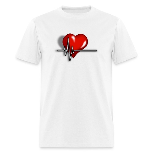 Women's V-neck Heart Pulse Tee - Men's T-Shirt