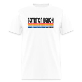 Montrez la fierté de la ville natale de Yournton Beach Fl avec ce re - T-shirt Homme - blanc - Devant - Jose (178cm)