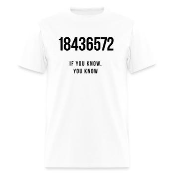 18436572 - If you know, you know - Men's T-Shirt - white - Front - Jose (178cm)