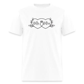 Mr Mrs - Men's T-Shirt - white - Front - Jose (178cm)