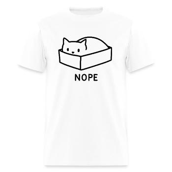 NOPE Cat - Men's T-Shirt - white - Front - Jose (178cm)