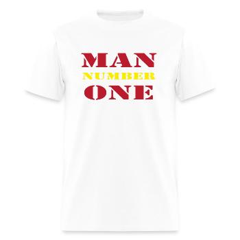 man number one - Men's T-Shirt - white - Front - Jose (178cm)