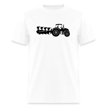 Tractor with big plow l - Men's T-Shirt - white - Front - Jose (178cm)