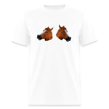 Two Horse Head - Men's T-Shirt - white - Front - Jose (178cm)