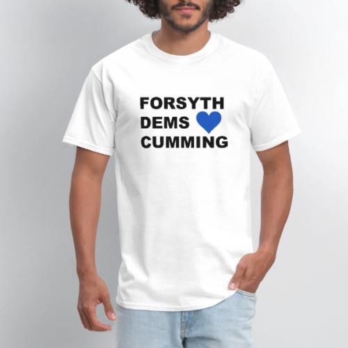 Forsyth Dems Love Cumming, GA - Men's T-Shirt