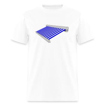Sun protection roof blue white striped - Men's T-Shirt - white - Front - Jose (178cm)