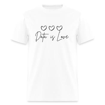 data is love - Men's T-Shirt - white - Front - Jose (178cm)
