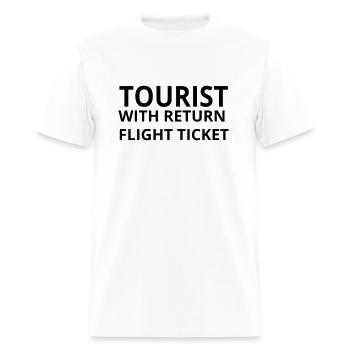 Tourist Survival Shirt - Men's T-Shirt - white - Front - Jose (178cm)