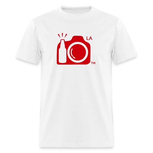 Los Angeles Transparent With Initials RED png - Men's T-Shirt