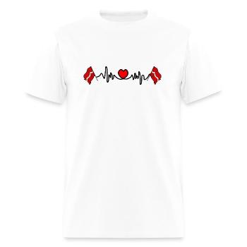 Heart rate cardio for Latvia - Men's T-Shirt - white - Front - Jose (178cm)