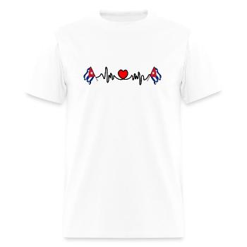 Heart rate cardio for Cuba - Men's T-Shirt - white - Front - Jose (178cm)