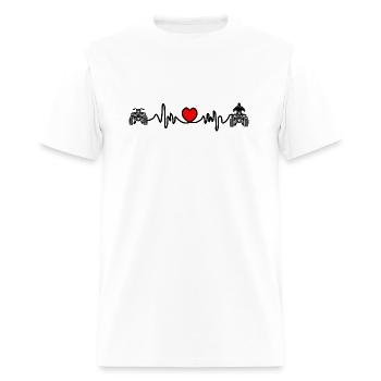 Quad bike heart rate or cardiogram - Men's T-Shirt - white - Front - Jose (178cm)