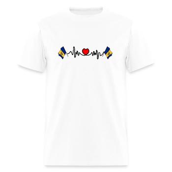 Heart rate cardio for Barbados - Men's T-Shirt - white - Front - Jose (178cm)