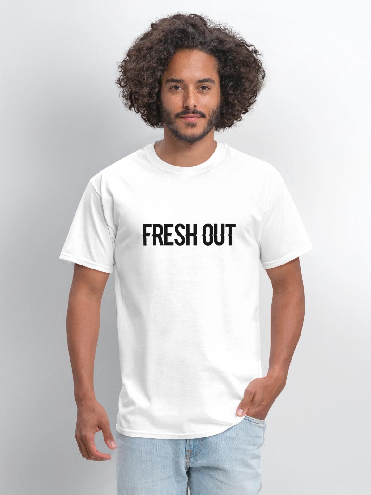 fresh out - Men's T-Shirt - white - Front - Jose (178cm)