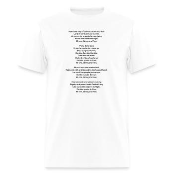 Zambia National Anthem 01 - Men's T-Shirt - white - Front - Jose (178cm)