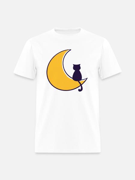 Lunar Cat - Men's T-Shirt - white
