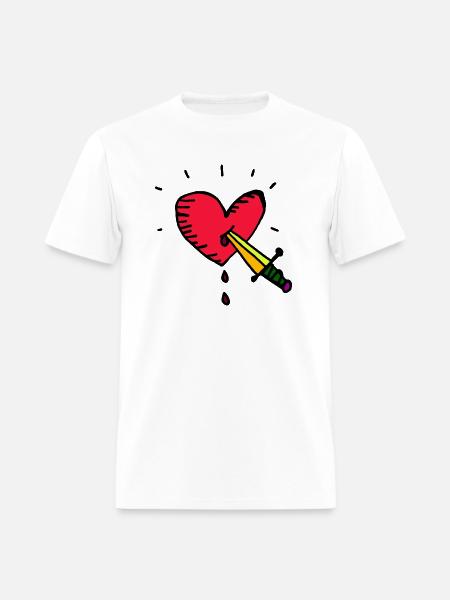 Heart And Dagger - Men's T-Shirt - white