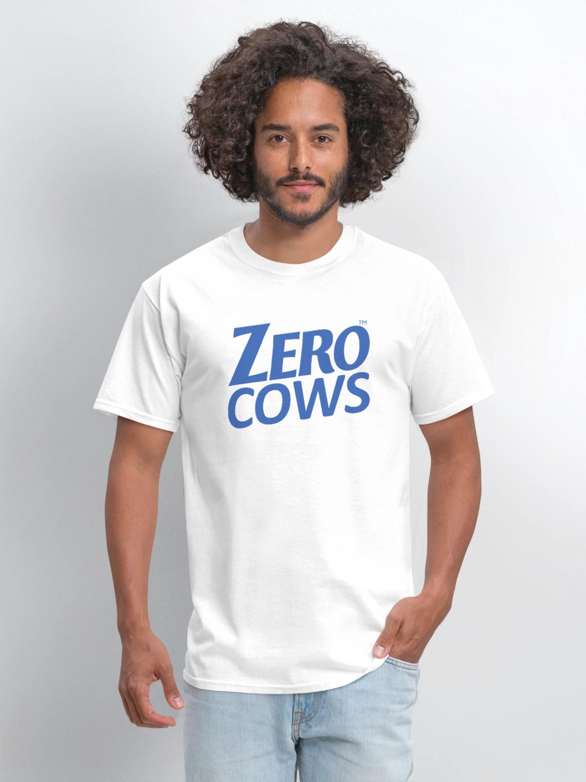ZERO COWS - Men's T-Shirt - white - Front - Jose (178cm)