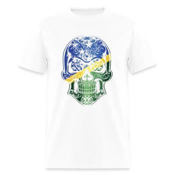 Solomon Island X Head Skull Flag - Men's T-Shirt - white - Front - Jose (178cm)