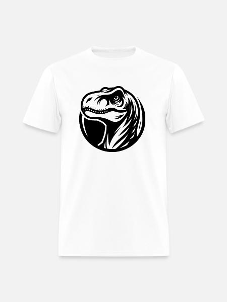 Grinning Raptor Logo Style - Men's T-Shirt - white