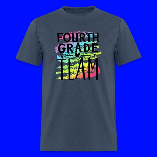 Fourth Grade Team Crayon Splash Teacher T-Shirts