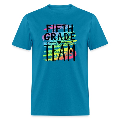 Fifth Grade Team Crayon Splash Teacher T-Shirts - Men's T-Shirt