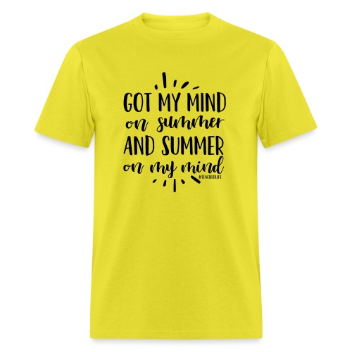 Got My Mind on Summer #teacherlife Teacher T-Shirt - Men's T-Shirt