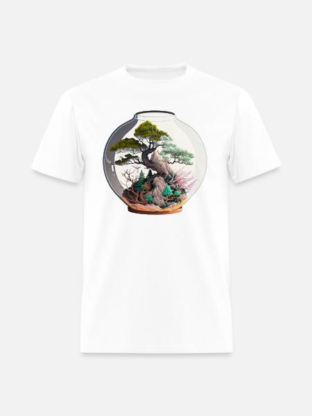 Bonsai Tree Terrarium - Men's T-Shirt - white