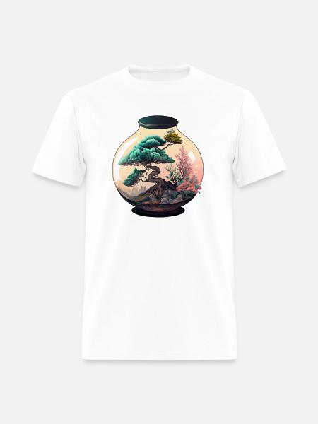 Bonsai Tree Terrarium - Men's T-Shirt - white