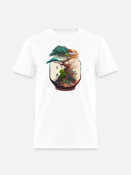 Bonsai Tree Terrarium - Men's T-Shirt - white