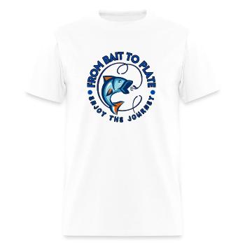 From bait to plate-enjoy the journey - Men's T-Shirt - white - Front - Jose (178cm)
