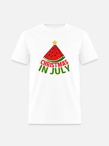 CHRISTMAS IN JULY - Men's T-Shirt - white